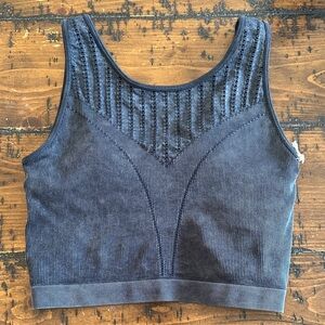 Sports Textured Crop Top